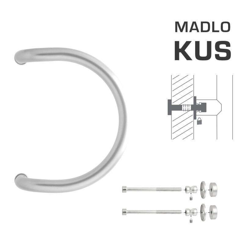 DVERNÉ MADLO M1 WA/C-DHP - ks (BN - Brúsená nerez)