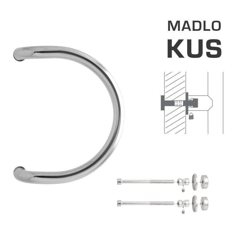 DVERNÉ MADLO M1 WA/C-DHP - ks (LN - Leštená nerez)