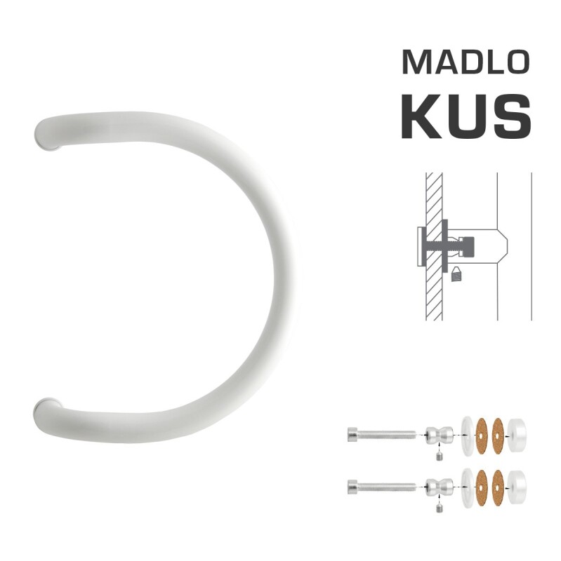 DVERNÉ MADLO M1 WA/CS-SKLO - ks (Biela lesklá RAL 9016)