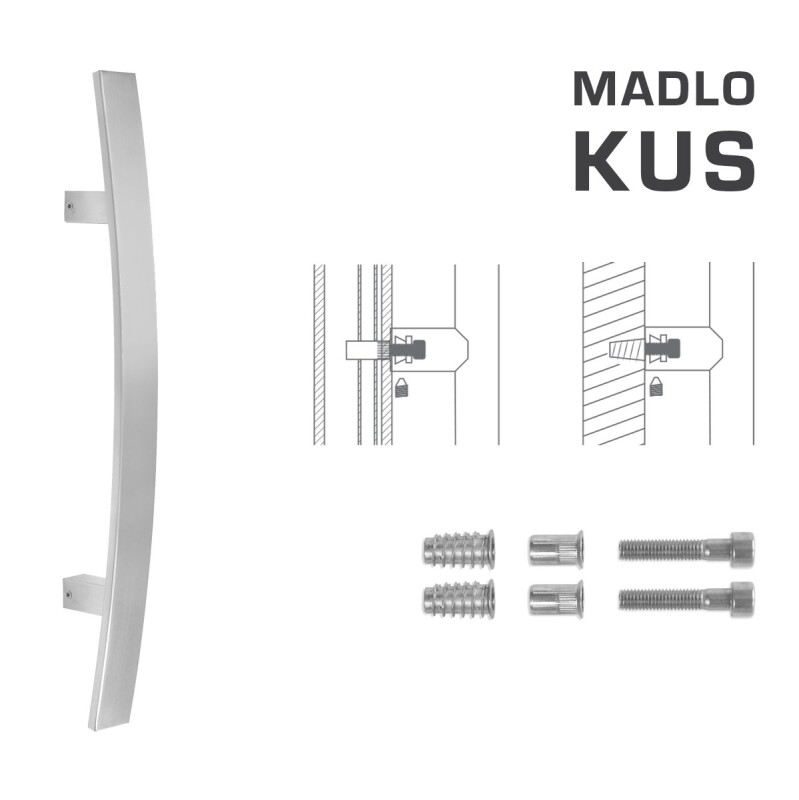 DVERNÉ MADLO MP kód K41C 40x10 mm SP - ks (BN - Brúsená nerez)
