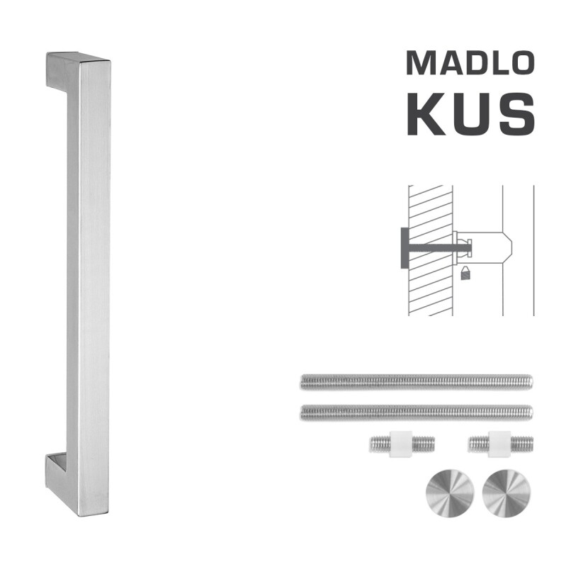 DVERNÉ MADLO MP kód K02K 25x25 mm UN - ks (BN - Brúsená nerez)