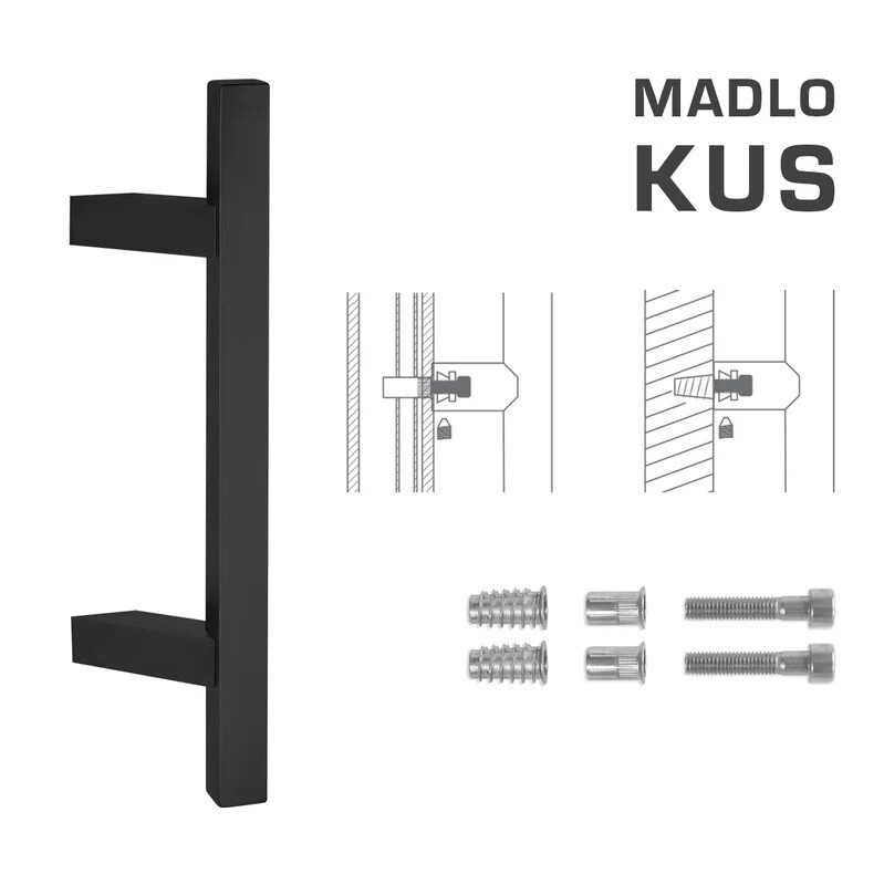 DVERNÉ MADLO MP kód K31Z 25x25 mm SP - ks (BS - Čierna matná)