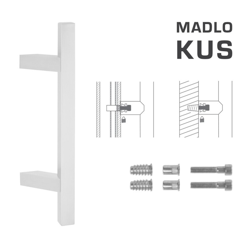 DVERNÉ MADLO MP kód K31Z 25x25 mm SP - ks (WS - Biela matná)