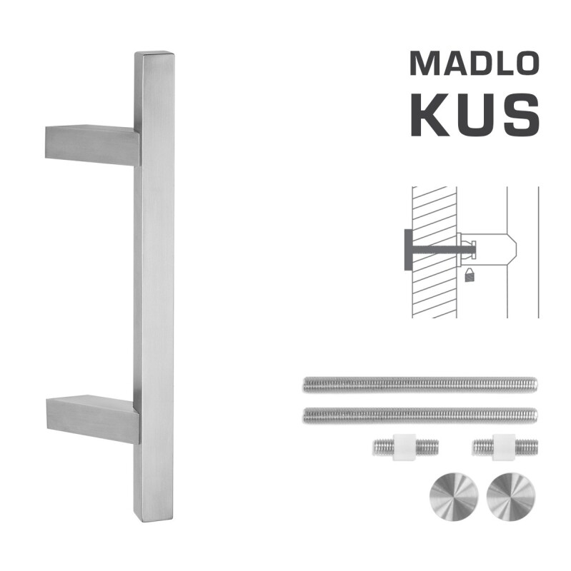 DVERNÉ MADLO MP kód K31Z 25x25 mm UN - ks (BN - Brúsená nerez)