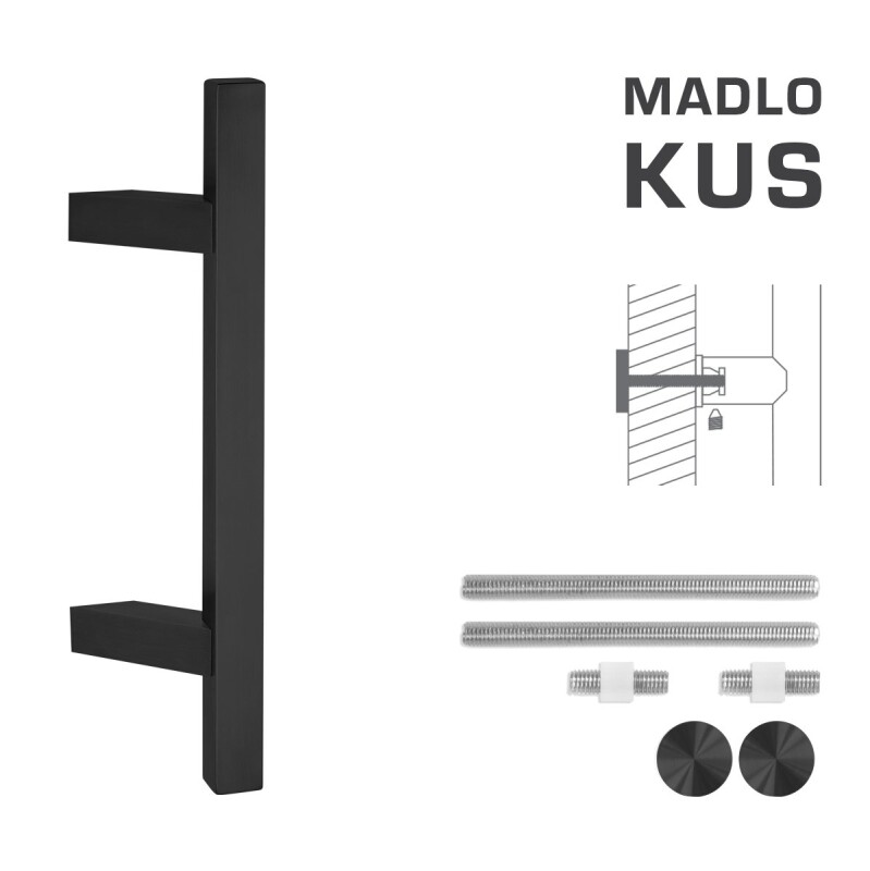 DVERNÉ MADLO MP kód K31Z 25x25 mm UN - ks( BS - Čierna matná)