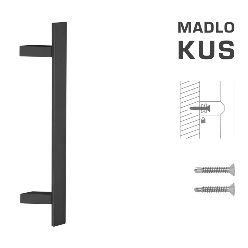 DVERNÉ MADLO MP kód K41Z 40x10 mm ST - ks (BS - Čierna matná)