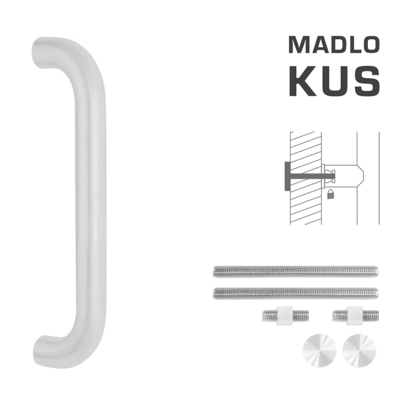 DVERNÉ MADLO MP kód K01 Ø 32 mm UN - rozstup 350 mm (WS - Biela matná)