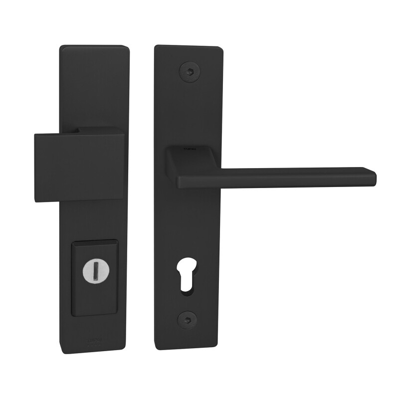 Bezpečnostné kovanie MP TI - FORTE PLUS 3214/JUNIOR 4140 - SH (hrúbka dverí 104-110 mm) BS - Čierna matná