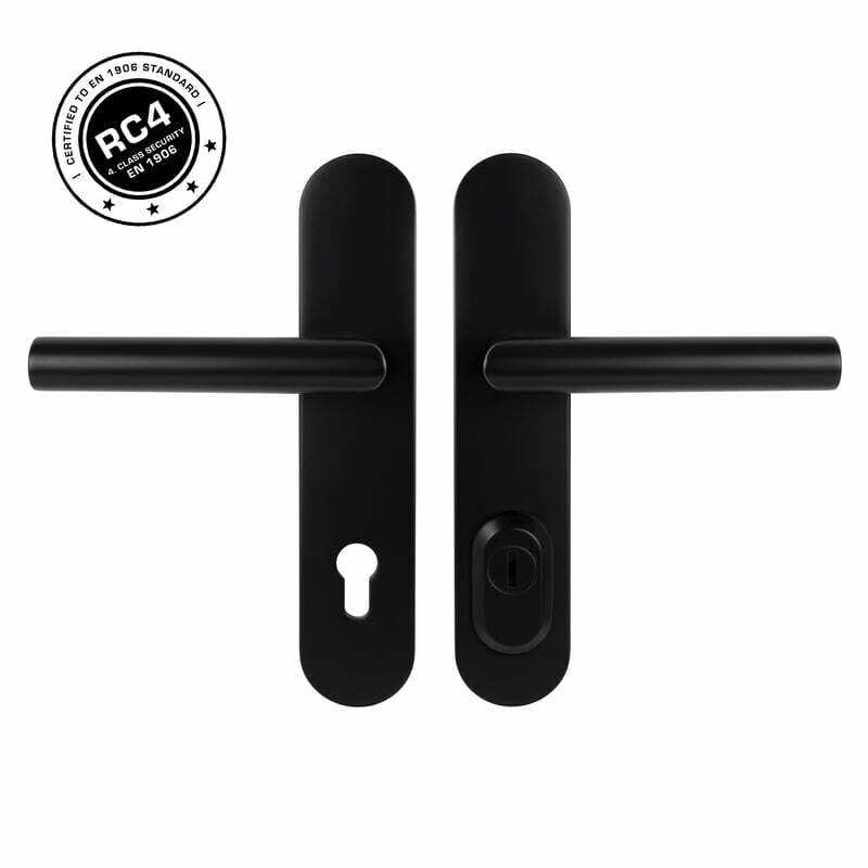 Bezpečnostné kovanie MP MPK - SECURO S01 PLUS - SO FAVORIT (BS - Čierna matná) - s prekrytkou