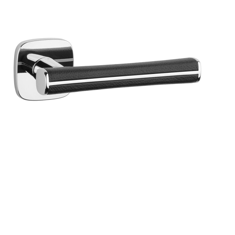 Dverné kovanie MP AS - DAVIDIA - QR 7S (OC - Chrome lesklý / čierna koža)