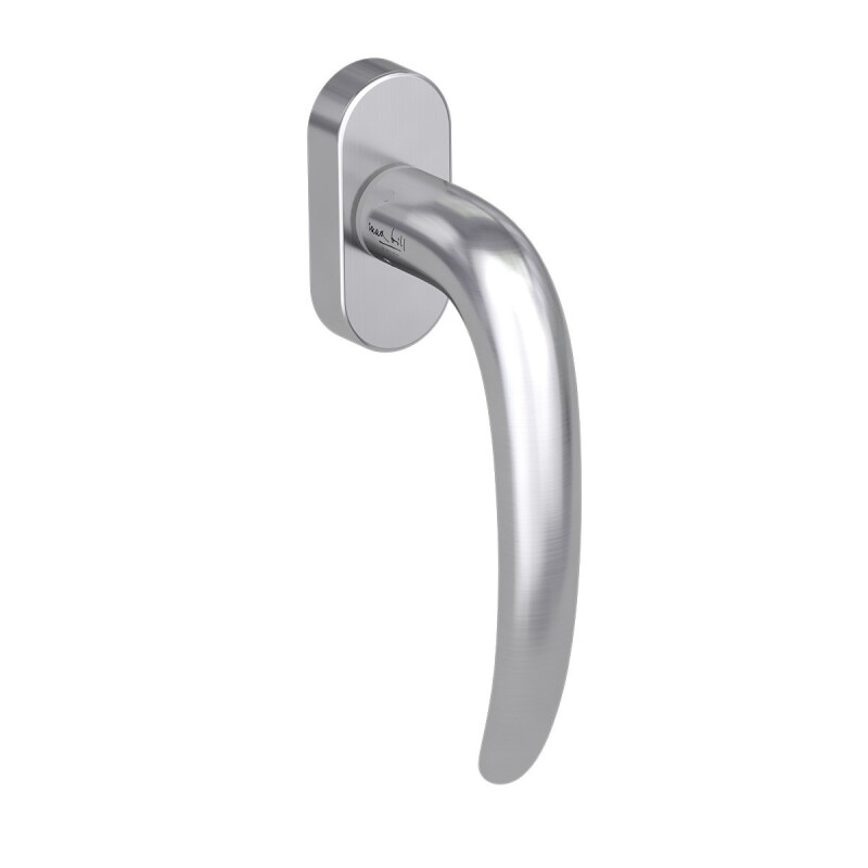 Kľučka na eurookná MP GK - DK - ULMER - R (BN - Brúsená nerez)