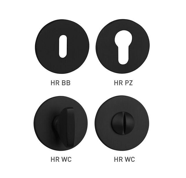 Dverná rozeta MP TI - R 5S (BS - Čierna matná)