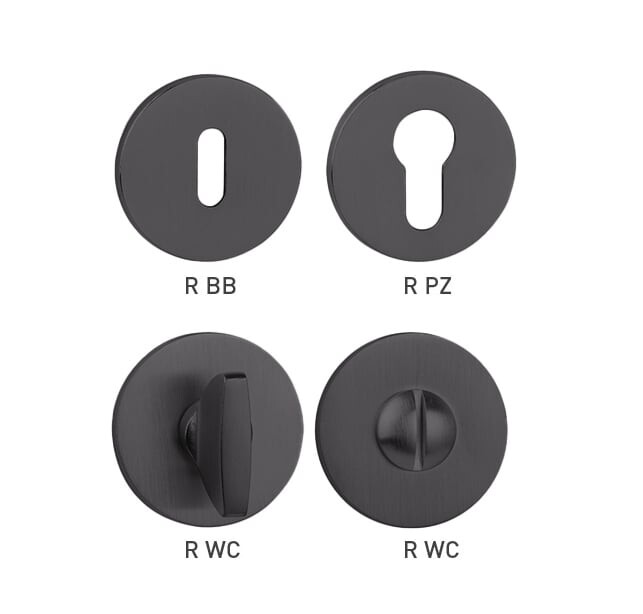 Dverná rozeta MP TI - R 5S (BS PVD - Čierna matná PVD)