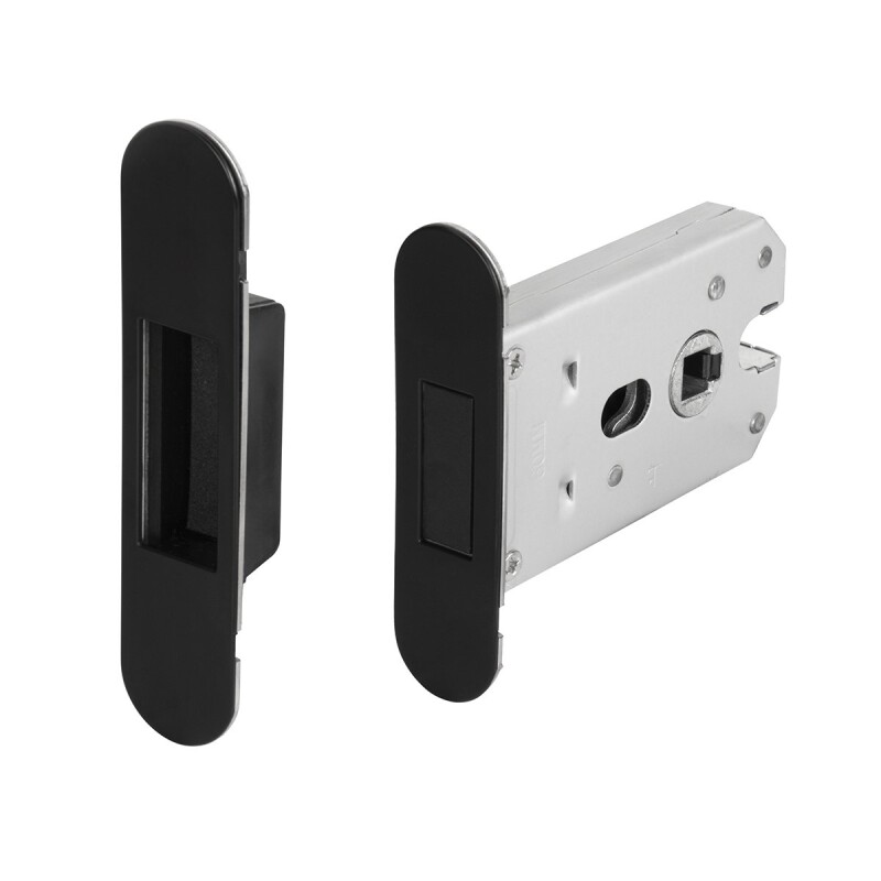 Magnetický zámok MP MPK s protiplechom (BS - Čierna matná)