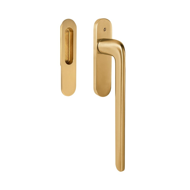 Kľučka na posuvné portály MP CB - HS PORTAL ID313 - kľučka/mušle (Zlatá matná)