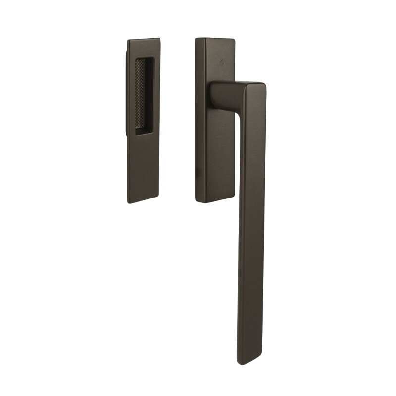 Kľučka na posuvné portály MP CB - HS PORTAL MOOD DUE - kľučka/mušle (Hnedá matná)