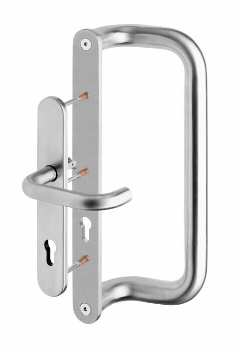 Dverné madlo rúrkové ROSTEX G s kľukou (nerez mat)