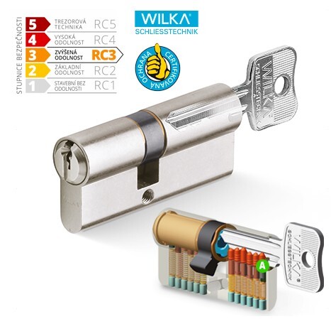 Cylindrická bezpečnostná štandardná vložka WILKA RC3