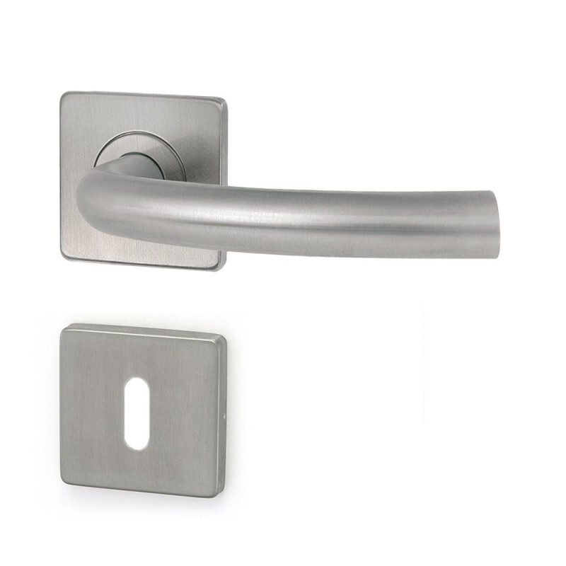 Dverné kovanie HOLAR MT 03 s hranatou rozetou (nerez)