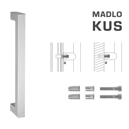 DVERNÉ MADLO MP kód K02K 25x25 mm SP - ks (BN - Brúsená nerez)