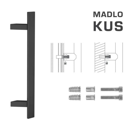 DVERNÉ MADLO MP kód K41Z 40x10 mm SP - ks (BS - Čierna matná)