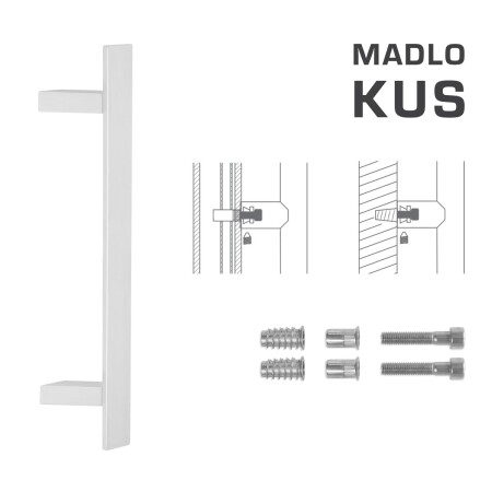 DVERNÉ MADLO MP kód K41Z 40x10 mm SP - ks (WS - Biela matná)