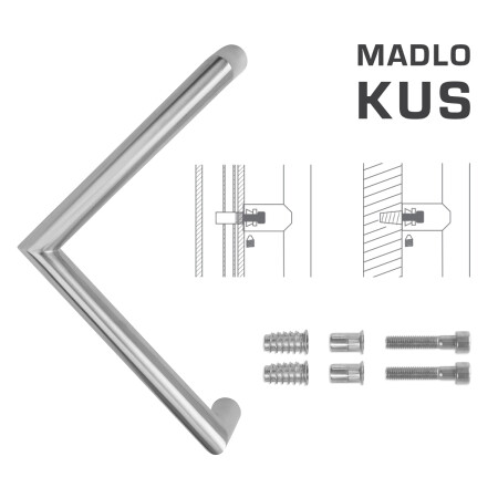 DVERNÉ MADLO MP kód K14 Ø 30 mm SP - ks (BN - Brúsená nerez)