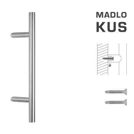 DVERNÉ MADLO MP kód K10 Ø 30 mm ST - ks (BN - Brúsená nerez)