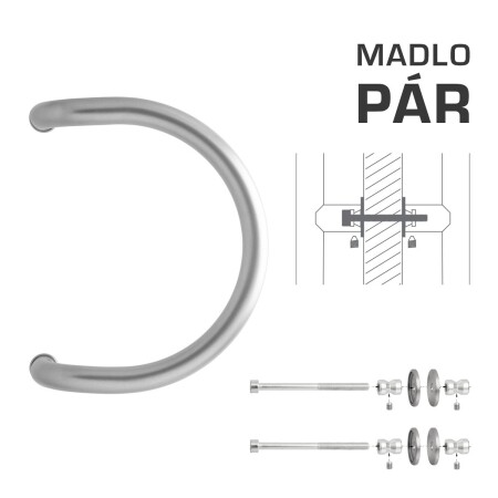 DVERNÉ MADLO MP M1 WA/A-DHP - pár (Strieborná RAL 9006)