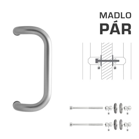 DVERNÉ MADLO MP M2 WA/A-DHP - pár (Strieborná RAL 9006)