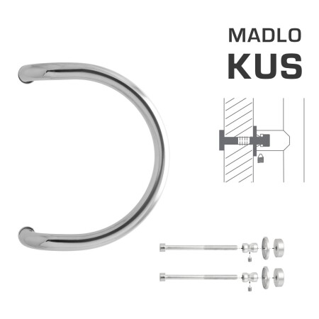 DVERNÉ MADLO M1 WA/C-DHP - ks (LN - Leštená nerez)