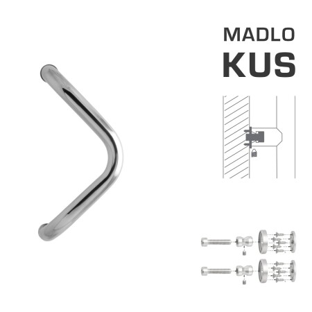 DVERNÉ MADLO MP M6 WA/BD-DREVO - ks (LN - Leštená nerez)