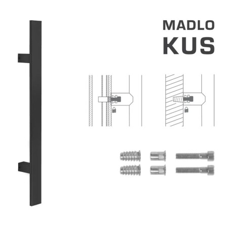 DVERNÉ MADLO MP kód K41S 40x10 mm SP - ks (BS - Čierna matná)