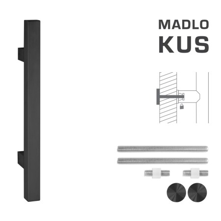 DVERNÉ MADLO MP kód K31 25x25 mm UN - ks (BS - Čierna matná)