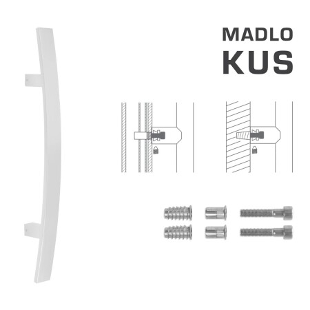 DVERNÉ MADLO MP kód K41C 40x10 mm SP - ks (WS - Biela matná)