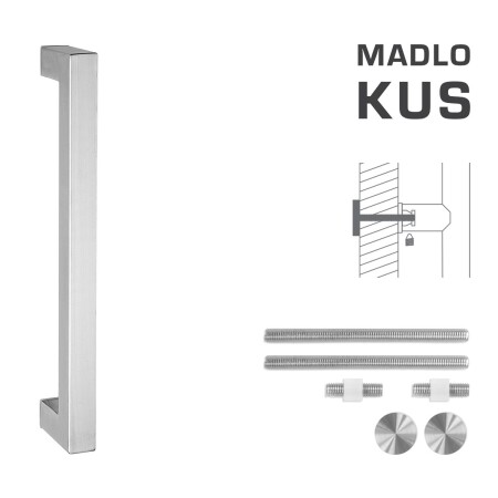 DVERNÉ MADLO MP kód K02K 25x25 mm UN - ks (BN - Brúsená nerez)