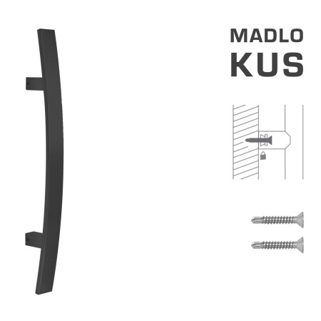 DVERNÉ MADLO MP kód K41C 40x10 mm ST - ks (BS - Čierna matná)
