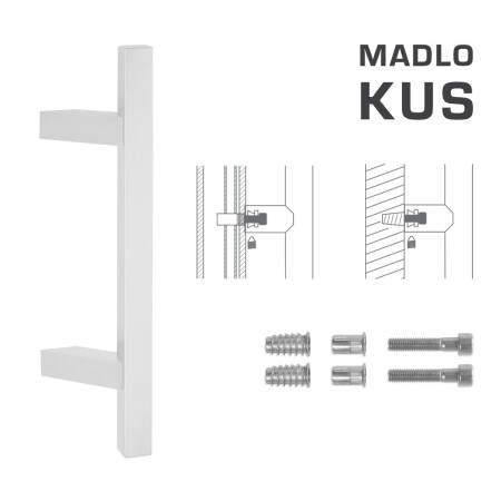 DVERNÉ MADLO MP kód K31Z 25x25 mm SP - ks (WS - Biela matná)