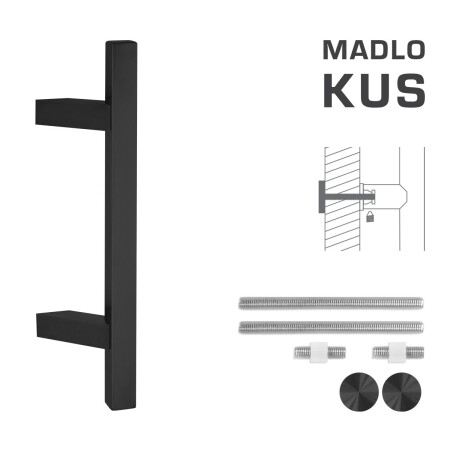 DVERNÉ MADLO MP kód K31Z 25x25 mm UN - ks( BS - Čierna matná)