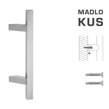 DVERNÉ MADLO MP kód K31Z 25x25 mm ST - ks (BN - Brúsená nerez)