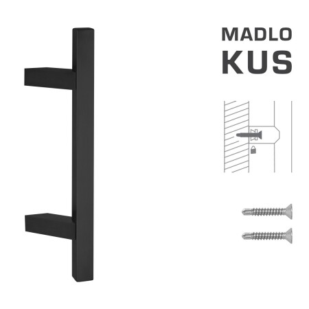 DVERNÉ MADLO MP kód K31Z 25x25 mm ST - ks (BS - Čierna matná)