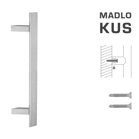 DVERNÉ MADLO MP kód K41Z 40x10 mm ST - ks (BN - Brúsená nerez)