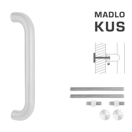 DVERNÉ MADLO MP kód K01 Ø 32 mm UN - rozstup 350 mm (WS - Biela matná)