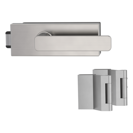 ZÁMOK na sklo MP GK - PURISTO S s kľukou MINIMAL MODERN - UV (vr. závesov) - Velvet šedá