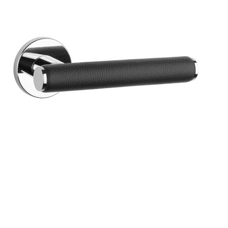 Dverové kovanie MP AS - EGERIA - R 7S (OC - Chrome lesklý / čierna koža)