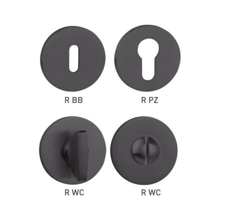 Dverná rozeta MP TI - R 5S (BS PVD - Čierna matná PVD)