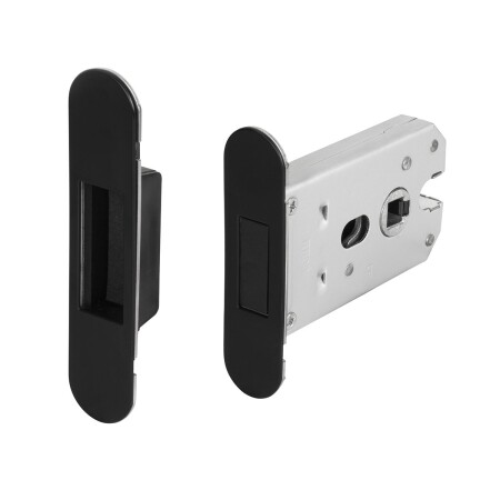 Magnetický zámok MP MPK s protiplechom (BS - Čierna matná)