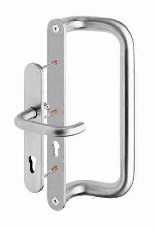 Dverné madlo rúrkové ROSTEX G s kľukou (nerez mat)