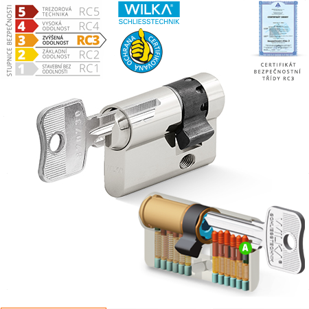 Cylindrická bezpečnostná polvložka ACT WILKA RC3