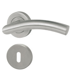 Dverné kovanie HOLAR s guľatou rozetou MT 05 (nerez)